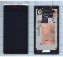 Дисплей для Sony Xperia M2 / M2 Dual (D2305) черный с рамкой