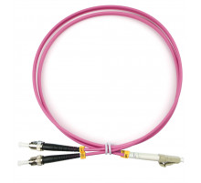 Патч-корд оптический TopLan, дуплексный, LC/PC-ST/PC, MM 50/125 (OM4), 120 м, LSZH