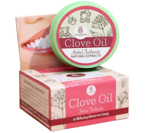 Coco Blues Травяная зубная паста гвоздика и ментол / Clove Oil Herbal Toothpaste, 30 г