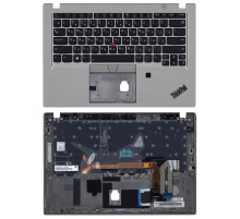 Клавиатура для ноутбука Lenovo ThinkPad T490s топкейс серебристый