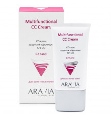 Aravia СС-крем защитный SPF-20 / Multifunctional CC Cream Sand 02