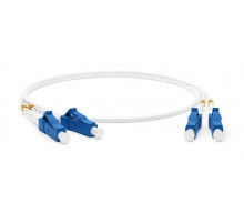 FC-D2-9A1-LC/UR-LC/UR-H-3M-LSZH-WH Патч-корд волоконно-оптический (шнур) SM 9/125 (G.657), LC/UPC-LC/UPC, 2.0 мм, duplex, LSZH, 3м Hyperline