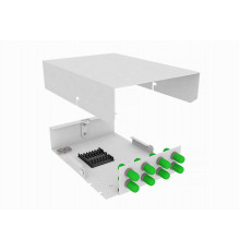 Кросс оптический, настенный, 8 ST/APC адаптера, одномодовый, TopLAN, укомплектованный