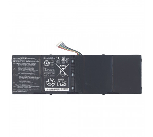 Аккумуляторная батарея для ноутбука Acer Aspire V7-482 (AP13B3K) 15V 3560mAh 53Wh