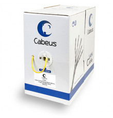 Cabeus UTP-4P-Cat.5e-SOLID-LSZH-YL Кабель витая пара UTP (U/UTP), категория 5e, 4 пары (24 AWG), одножильный, желтый, LSZH (Low Smoke Zero Halogen)