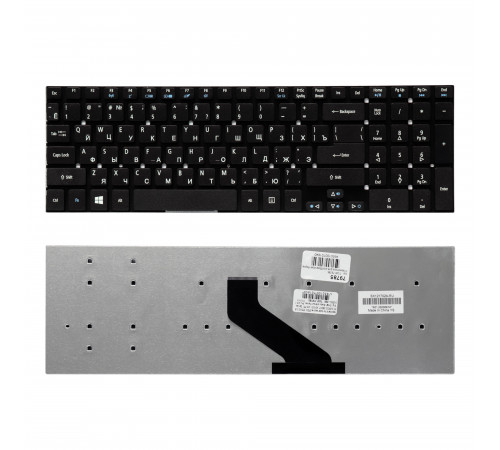 Клавиатура для ноутбука Acer Aspire V3, V3-551, V3-771, 5830T, 5755G Series. Г-образный Enter. Черная, без рамки. PN: MP-10K33SU-698.