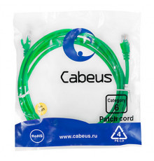 Cabeus PC-UTP-RJ45-Cat.6-3m-GN Патч-корд U/UTP, категория 6, 2xRJ45/8p8c, неэкранированный, зеленый, PVC, 3м