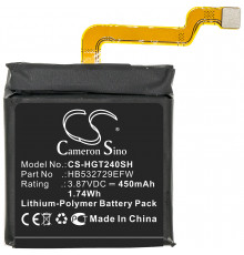 Аккумуляторная батарея CameronSino для Huawei GT2 Pro (CS-HGT240SH) 450mah