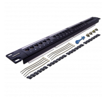 Патч-панель 19", 24 порта RJ-45, категория 6, UTP, 1U, LANMASTER LAN-PPL24U6