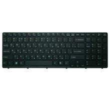 Клавиатура для ноутбука Sony Vaio SVE1511 черная, рамка черная