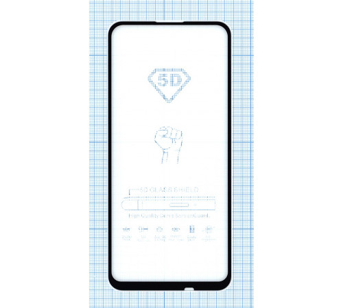 Защитное стекло Полное покрытие для Huawei P40 Lite черное
