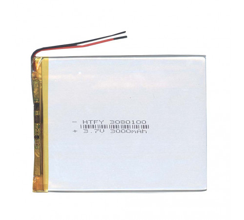 Аккумулятор Li-Pol (батарея) 3*80*100мм 2pin 3.7V/3000mAh