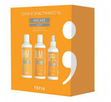 TEFIA MyCare Набор Сила и эластичность. Восстановление поврежденных волос, 300 мл x 2, 250 мл