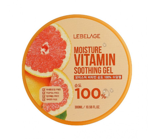 Lebelage Увлажняющий гель с грейпфрутом / Moisture Vitamin 100% Soothing Gel, 300 мл