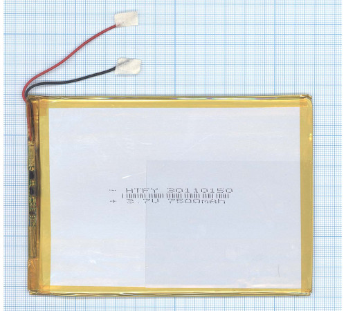 Аккумулятор Li-Pol (батарея) 3*110*150мм 2pin 3.7V/7500mAh