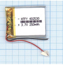 Аккумулятор Li-Pol (батарея) 4*25*30мм 2pin 3.7V/250mAh