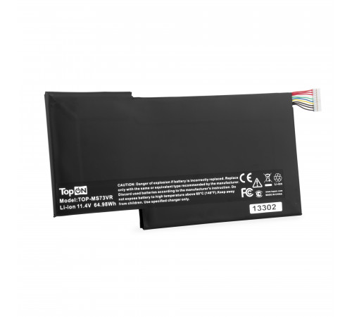 Аккумулятор для ноутбука MSI GS73VR Stealth Pro. 11.4V 5700mAh. PN: BTY-M6J