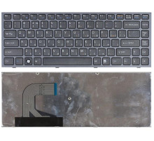 Клавиатура для ноутбука Sony Vaio VPC-S черная с черной рамкой
