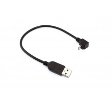 Кабель USB  Type A на Micro USB угол вниз  0,25 м