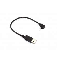 Кабель USB  Type A на Micro USB угол вниз  0,25 м