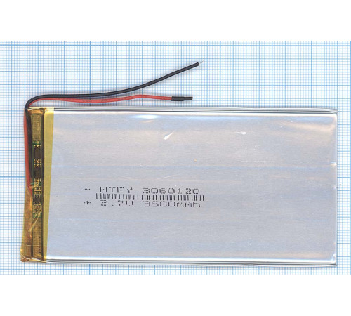 Аккумулятор Li-Pol (батарея) 3*60*120мм 2pin 3.7V/3500mAh