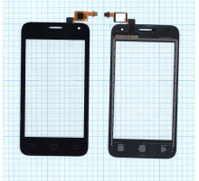 Сенсорное стекло (тачскрин) для Alcatel One Touch Pixi First 4024D черное