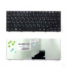 Клавиатура для ноутбука Acer Aspire One 532, 522, D255, D260 Series. Г-образный Enter. Черная, без рамки. PN: 90.4GS07.C0R.