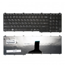 Клавиатура для ноутбука Toshiba Satellite C650, C655, C655D, C660, L650, L655, L670, L675 Series. Плоский Enter. Черная, без рамки. PN: NSK-TN0GQ.