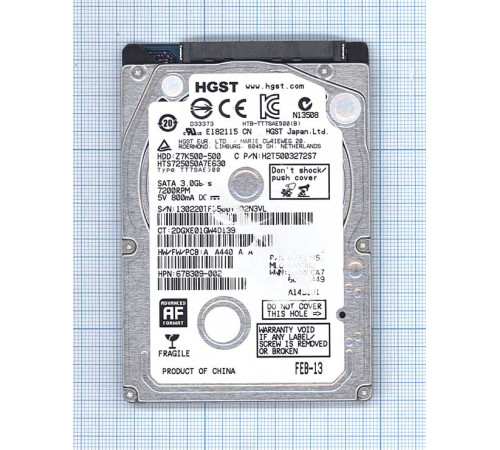 Жесткий диск HGST 2.5 500GB SATA II