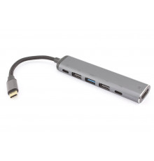 Кабель Type-C на HDMI + USB 3.1 + Type C + USB 2.0 x2 + PD