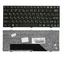 Клавиатура для ноутбука MSI U160, U135 черная, рамка черная