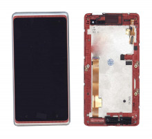 Дисплей для HTC Desire 600 Dual черный с белой рамкой