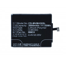 Аккумулятор CS-MUM430SL BM33 для Xiaomi Mi4i 3.85V / 3000mAh / 11.55Wh