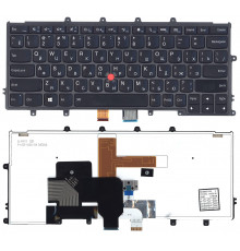 Клавиатура для ноутбука Lenovo ThinkPad X240, X240S, X240I, X250, X260 черная, с джойстиком, с подсветкой