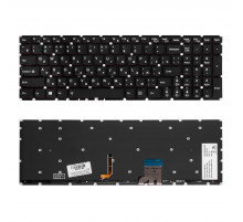 Клавиатура для ноутбука Lenovo Y50-70, Y50-80, Y70-70 Series. Плоский Enter. Черная, без рамки. С подсветкой. PN: 25215982.
