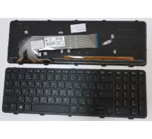 Клавиатура для ноутбука HP Probook 450 G0, 450 G1, 450 G1, 455 G1, 470 G1 черная, с рамкой, с подсветкой