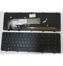 Клавиатура для ноутбука HP Probook 450 G0, 450 G1, 450 G1, 455 G1, 470 G1 черная, с рамкой, с подсветкой