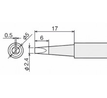Жало для паяльника Goot PX-60RT-2.4D