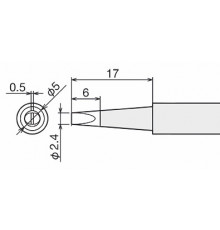 Жало для паяльника Goot PX-60RT-2.4D