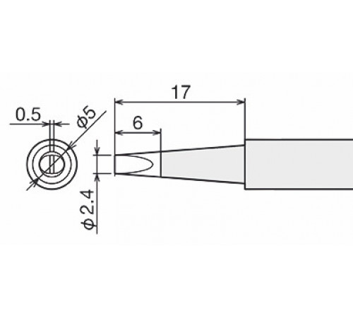 Жало для паяльника Goot PX-60RT-2.4D