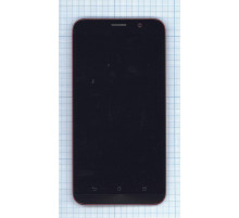 Дисплей для Asus ZenFone 2 ZE551ML черный с красной рамкой