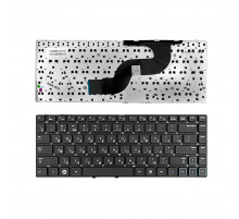 Клавиатура для ноутбука Samsung RC410, RV415, RV420 Series. Плоский Enter. Черная, без рамки. PN: BA59-02939C
