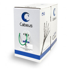 Cabeus UTP-4P-Cat.5e-SOLID-LSZH-GN Кабель витая пара UTP (U/UTP), категория 5e, 4 пары (24 AWG), одножильный, зеленый, LSZH (Low Smoke Zero Halogen)