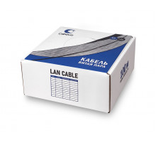 Cabeus UTP-2P-Cat.5e-SOLID-LSZH-GY-100 Кабель витая пара UTP (U/UTP), категория 5e, 2 пары (24 AWG), одножильный, серый LSZH, нг(А)-HF (100м)