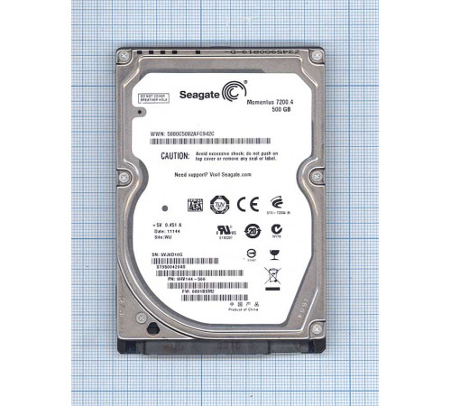 Жесткий диск Seagate 2.5, 500GB, SATA II