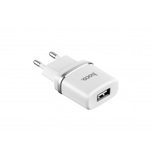 Блок питания (сетевой адаптер) HOCO C11 Smart один порт USB, 5V, 1.0A, белый