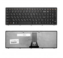 Клавиатура для ноутбука Lenovo IdeaPad Flex 15, G500S, G505, S500, S510, Z510 Series. Плоский Enter. Черная, с черной рамкой. PN: NSK-BMASU.