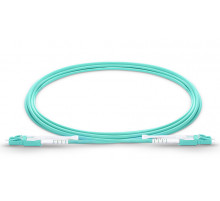 Патч-корд оптический TopLan, дуплексный, LC-LC, для панелей высокой плотности, OM3, LSZH, 40 м, аква