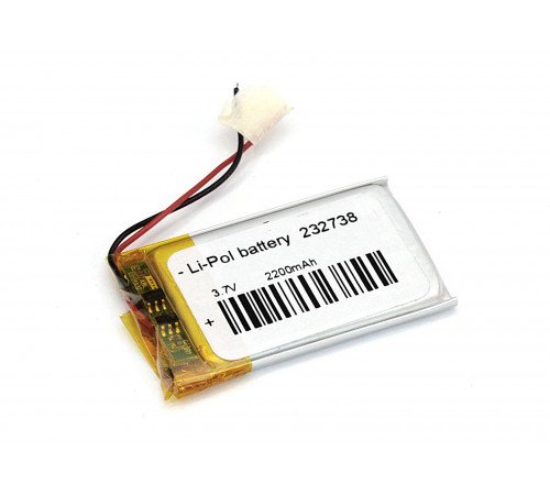 Аккумулятор Li-Pol (батарея) 2.3*27*38мм 2pin 3.7V/220mAh