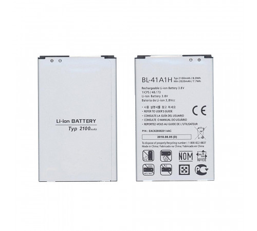 Аккумуляторная батарея BL-41A1H для LG Optimus F60 2100mAh 3,8V